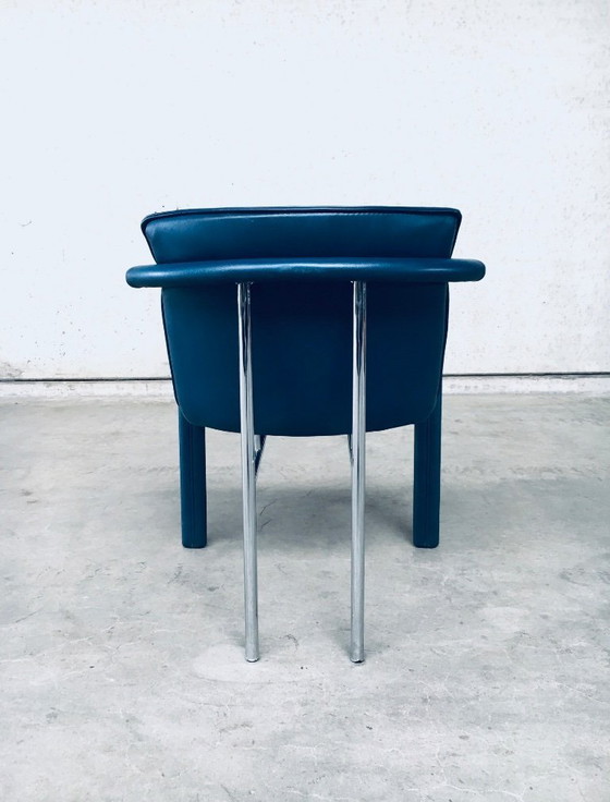 Image 1 of Set di sedie da pranzo in pelle Cachucha, design di Hugo De Ruiter per Leolux, anni '90