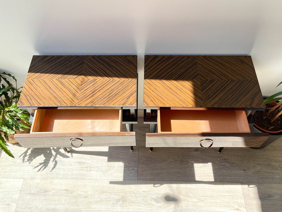 Image 1 of Pair of Vintage Formica Bedside Tables, 1960