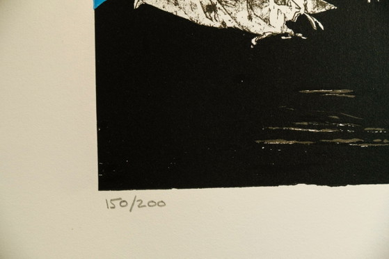 Image 1 of Ans Wortel - Originele, handgesigneerde zeefdruk van de bekende Nederlandse kunstenaar.
