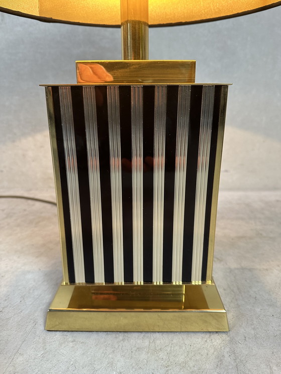 Image 1 of 2X Vintage 'Black And Gold' Table Lamp - Hollywood Regency