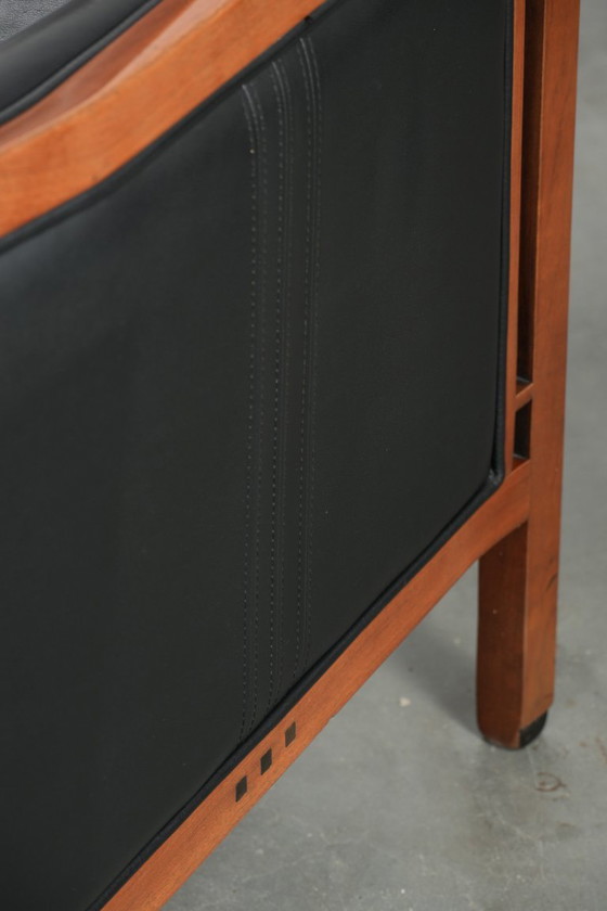 In Goede Staat Verkerende Zwarte Leren Art Deco Schuitema Design Fauteuil Uit De Decoforma Serie – Leather (photo 13 of 14)