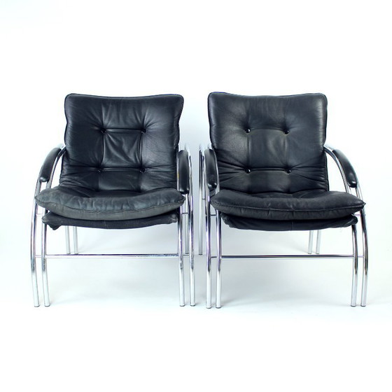 Image 1 of Lounge Chair cromata di metà secolo di Viliam Chlebo per Kodreta, Cecoslovacchia, anni '80
