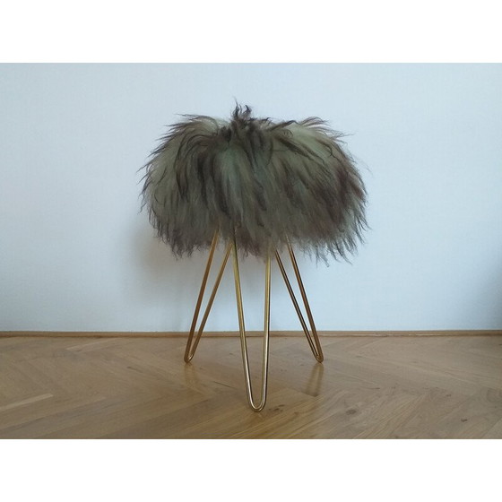 Image 1 of Vintage Tripod Tabouret or Stool Hair, France, 1970