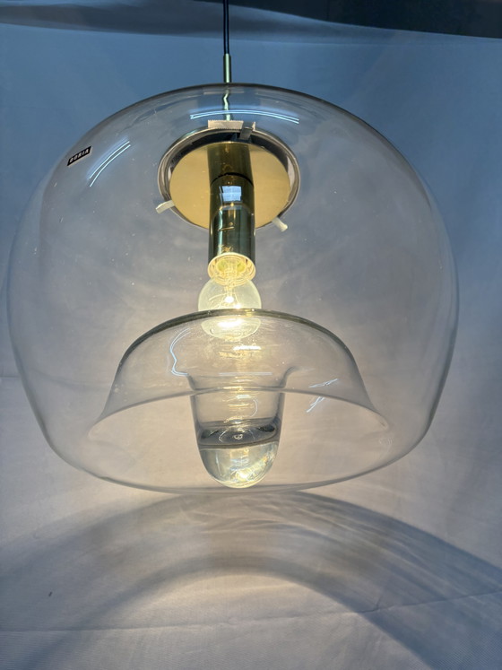 Vintage Doria Leuchten glass pendant lamp Space Age Mid-Century (photo 9 of 13)