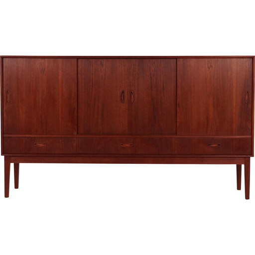 Planche haute en teck vintage scandinave, 1970