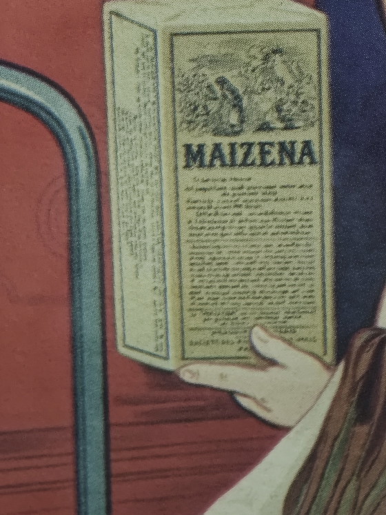 Image 1 of Affiche publicitaire Maïzena vintage 