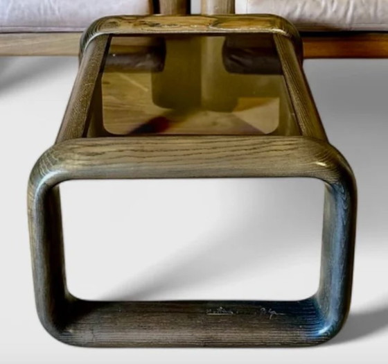 Image 1 of Rosenthal Hombre leren fauteuilset met bijpassende salontafel – Ontwerper Burkhard Vogtherr, Duitsland jaren 70