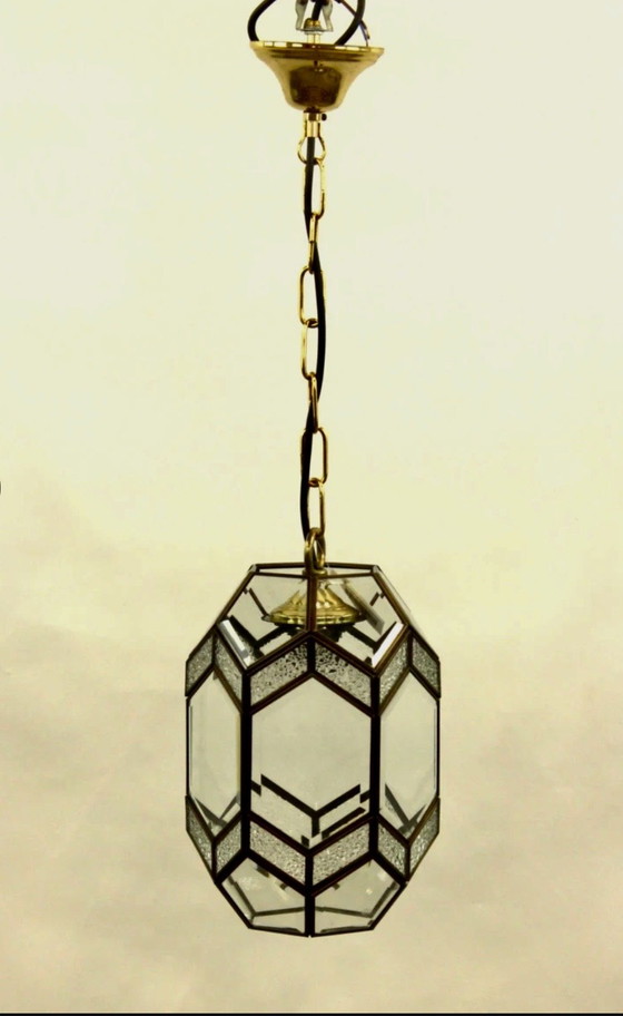 Suspension lanterne vintage Glashütte Limburg – Laiton et Verre – Brass (photo 7 of 7)