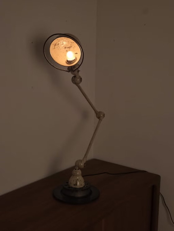 Jean-Louis Domecq, Lampada Jieldé industriale beige, Anni '50, Jielde, Lampade da tavolo, Metallo (foto 11 di 23)