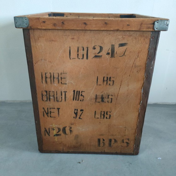 Image 1 of Vintage/Antieke Theekist Opbergkist Showkist Bijzettafel Plantenkist