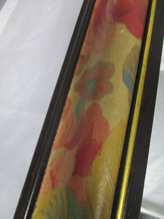 Image 1 of Miroir oriental avec cadre peint à la main - 2e moitié du 20e siècle