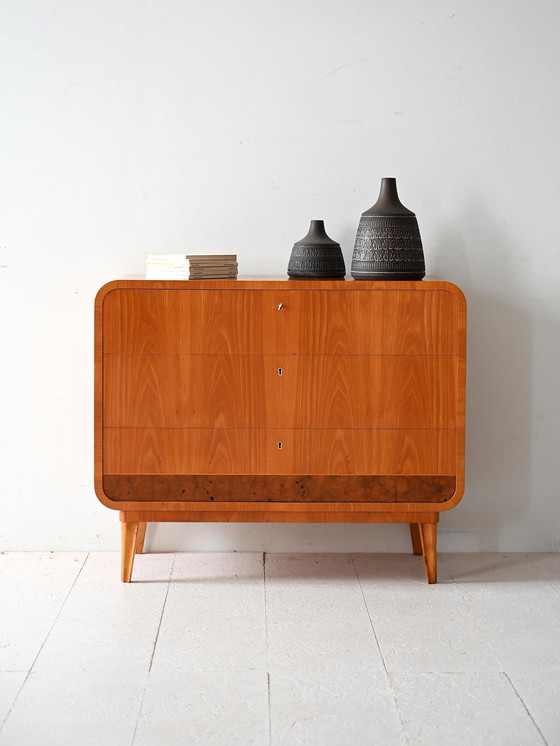Image 1 of Cómoda sueca de chapa de olmo de los años 40