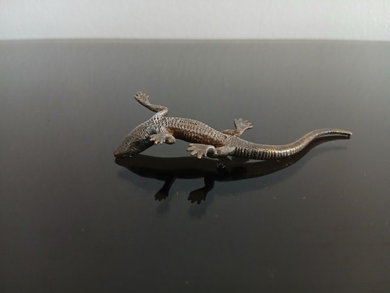 Image 1 of Franz Xavier Bergmann (1861-19360), bronzen salamander