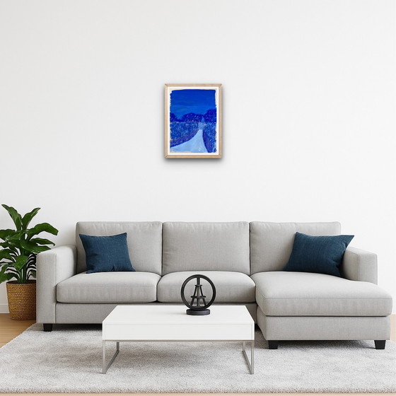 Image 1 of Guazzo su carta, 40x30 cm, con cornice.