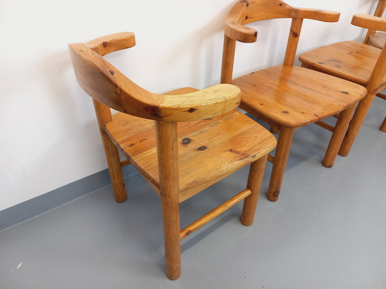 Image 1 of Suite von 4 Sesseln im Stil von Rainer Daumiller aus Kiefer aus den 60er 70er Jahren
