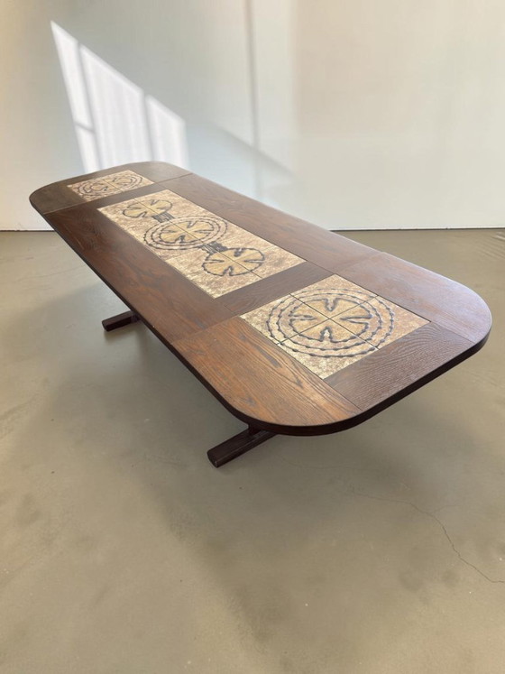 Dänischer ausziehbarer Esstisch von Poul Poulsen für Ganso Møbler – Esstische, Ceramic, Wood (photo 9 of 9)