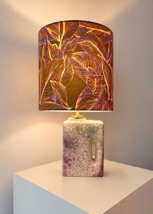 Übelacker tafellamp - batterijgevoede lamp op een haardvaas met botanische lampenkap | 42 cm – tafellampen (photo 2 of 15)