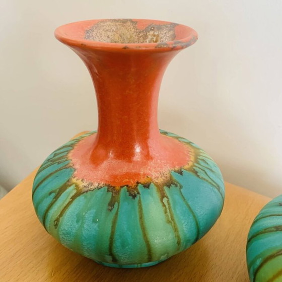 Een paar vintage West-Duitse vazen – Ceramic (photo 6 of 13)