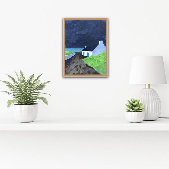 Image 1 of Gouache op natuurlijk papier.  Formaat 40x30cm