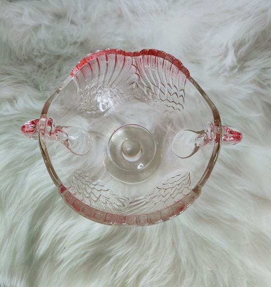 Image 1 of Cuenco de cisne rosa de Waltherglas