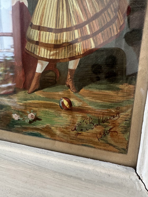 Image 1 of Gouache sur papier ancienne