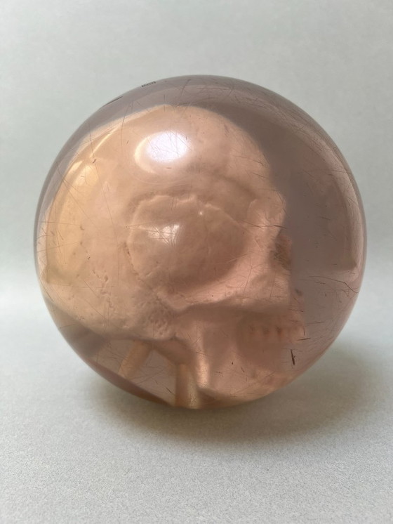 Image 1 of Bola de bolos con calavera de ebonita y bolsa a juego, década de 1990, EE. UU.