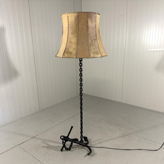 Image 1 of Lampadaire en chaîne avec base en ancre 1960s