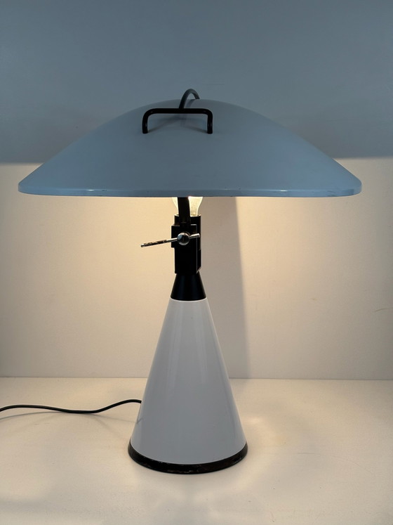 Radar 676 Lamp Elio Martinelli for Martinelli Luce 1977 Lacquered Metal, Table lamps, White (photo 3 of 15)