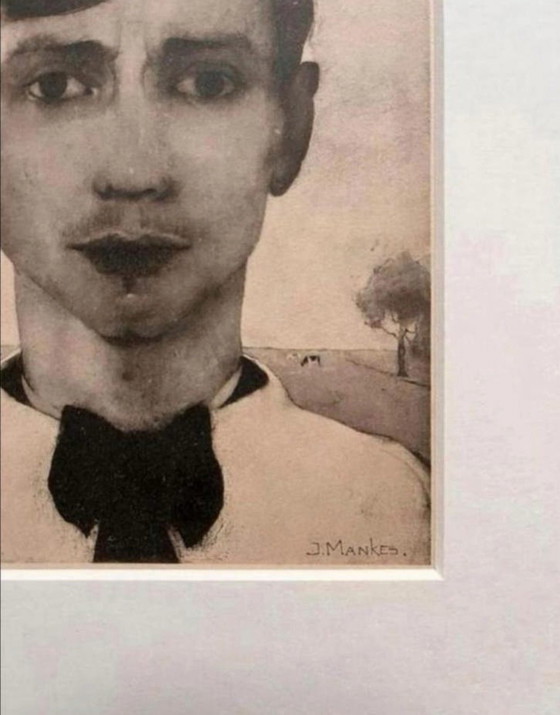 Image 1 of Jan Mankes 1889-1920 / Heliogravur-Selbstporträt Jan Mankes 1923
