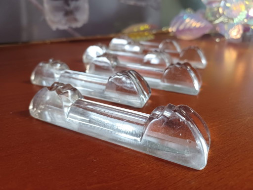 Set aus 6 Art-Deco-Messerablagen Val Saint Lambert – Charles Graffart 1930 – tafelaccessoires, Crystal