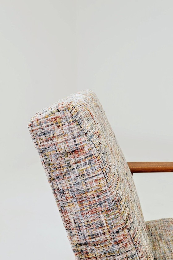 Image 1 of Scandinavische fauteuil veelkleurig gebreid boho-design van H.Lis ste