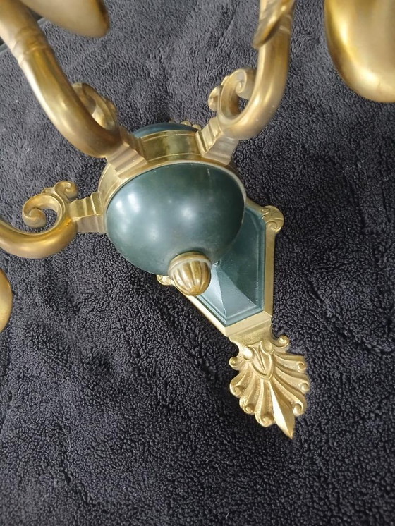 Image 1 of Seltene Wandleuchte im Empire-Stil aus Bronze in Schwanenform
