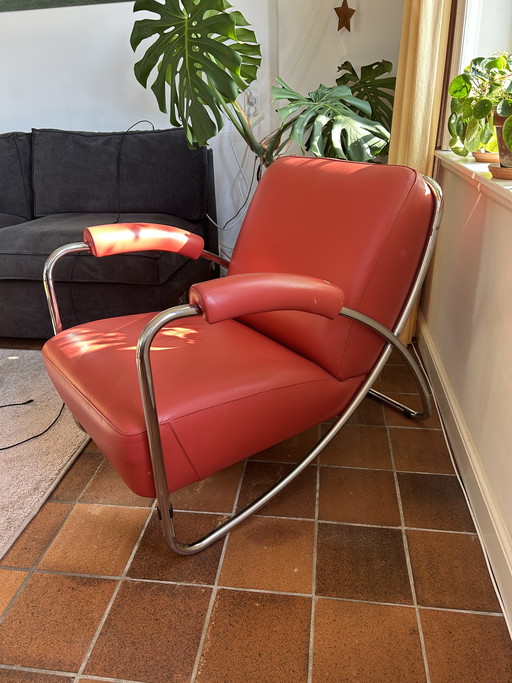 Fauteuil Kembo vintage à structure tubulaire