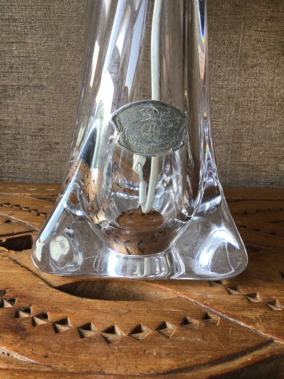 Image 1 of Pair of vintage Val Saint Lambert Cristal table lamps