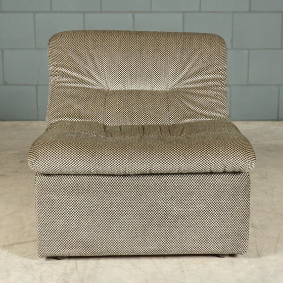 Image 1 of Modulares Sofa im Midcentury-Stil – Pepita-Samt – 1970er Jahre