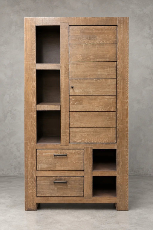 Henders & Hazel Massief Houten Vitrinekast