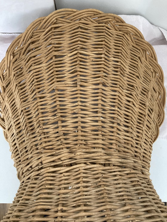 Image 1 of Vintage kinderstoel van rotan uit de jaren 80