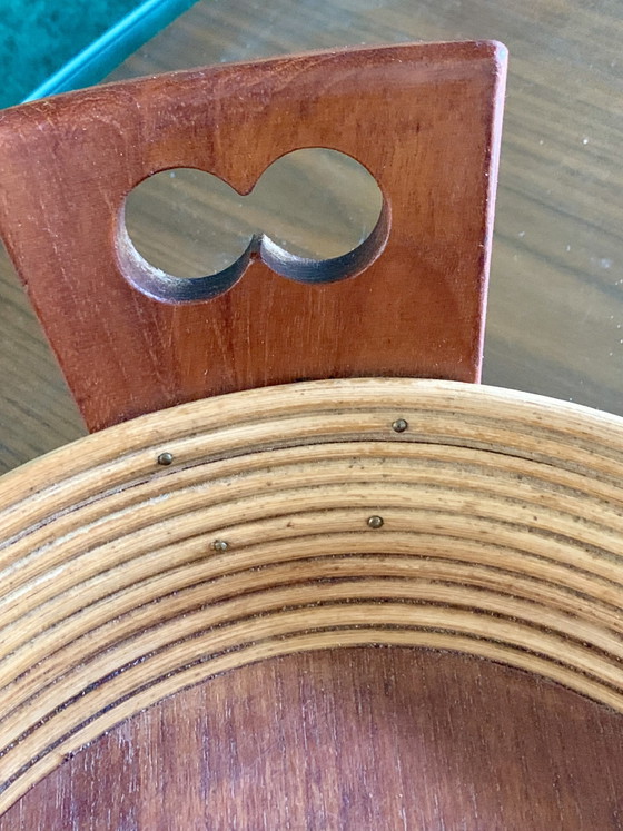 Grande Vassoio Vintage Ovale in Legno Curvato – Manici Ergonomici in Teak - Scandinavo – Oggetti decorativi (photo 12 of 15)