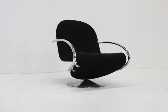 Image 1 of Fauteuil lounge vintage 1-2-3 chromé de Verner Panton, années 1970