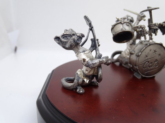 Image 1 of “Gatos músicos / Banda de gatos músicos”, Aryentis, acero, 80’s - España