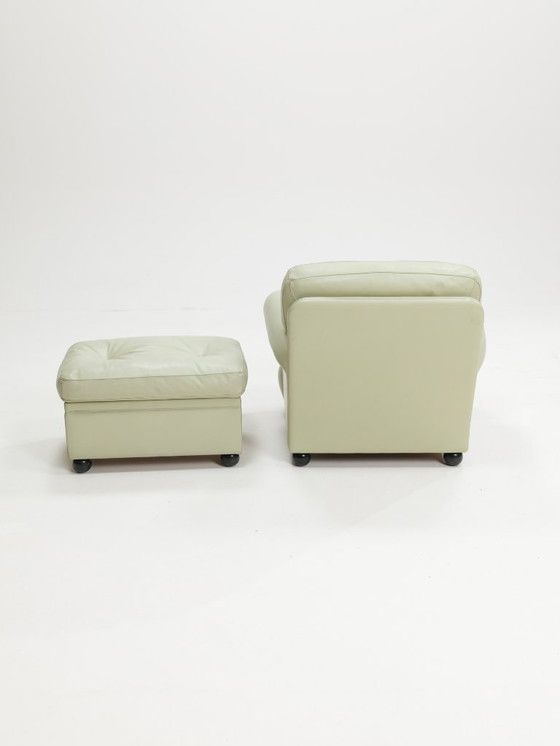 Image 1 of Poltrona Frau 'Dream B' Armchair and Ottoman,Italy,1980s