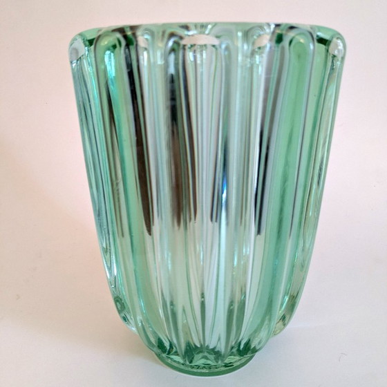 Image 1 of Art Deco pressed glass vase, Pierre d’AVESN.