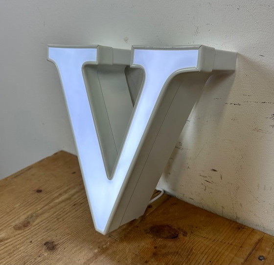 Image 1 of Vintage Illuminated Letter v, 1980s