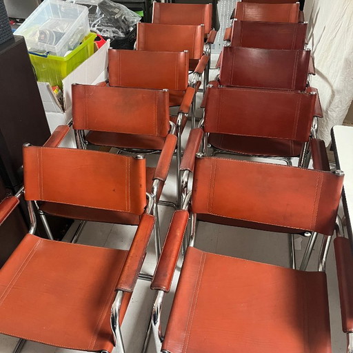 Ensemble de 12 chaises Matteo Grassi MG5 - cognac