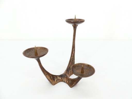 Vintage bronzen kandelaar Kunsthaus Kopp 1960
