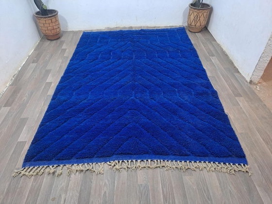 Large Traditional Handmade Blue Berber Rug 3/4 m, Aime Té, Rugs & carpets, Wool (photo 4 of 7)