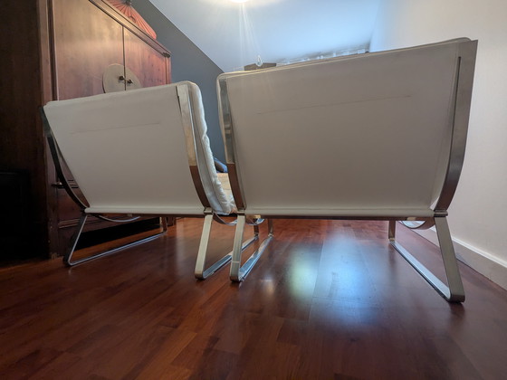 Image 1 of Weiße Ledersessel Natuzzi