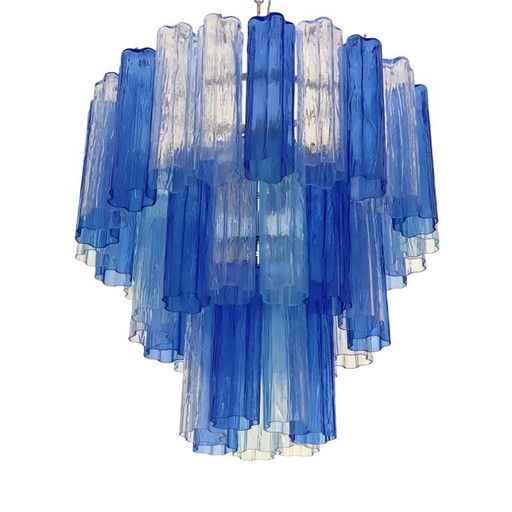 Lámpara de araña Tronchi tricolor contemporánea de lujo estilo Murano en estilo Venini