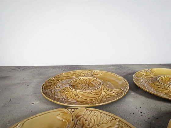 6 artichoke plates Barbotine Gien – Crockery, Porcelain (photo 3 of 7)