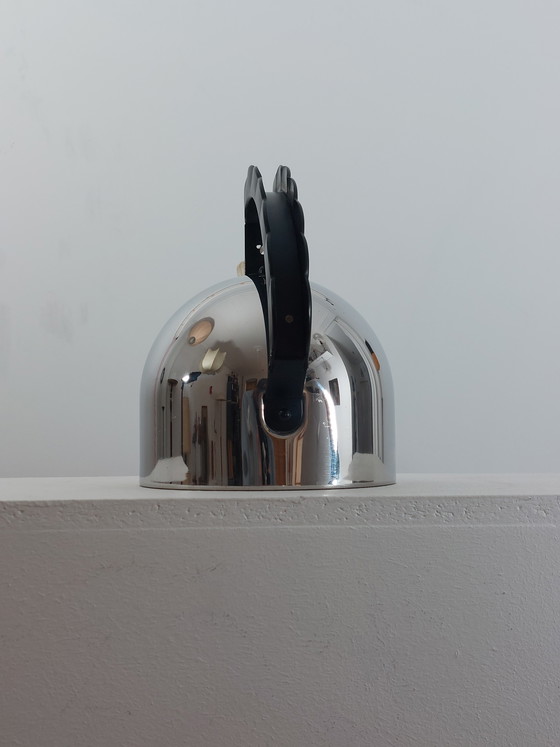Image 1 of Vintage Alessi Italy Richard Sapper roestvrijstalen messing waterkoker
